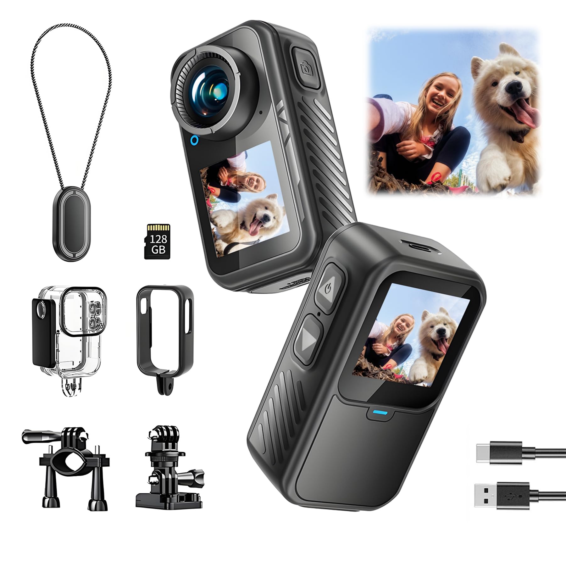 Amazon.com : NUISK 4K Mini Action Camera, EIS Stabilization, 130